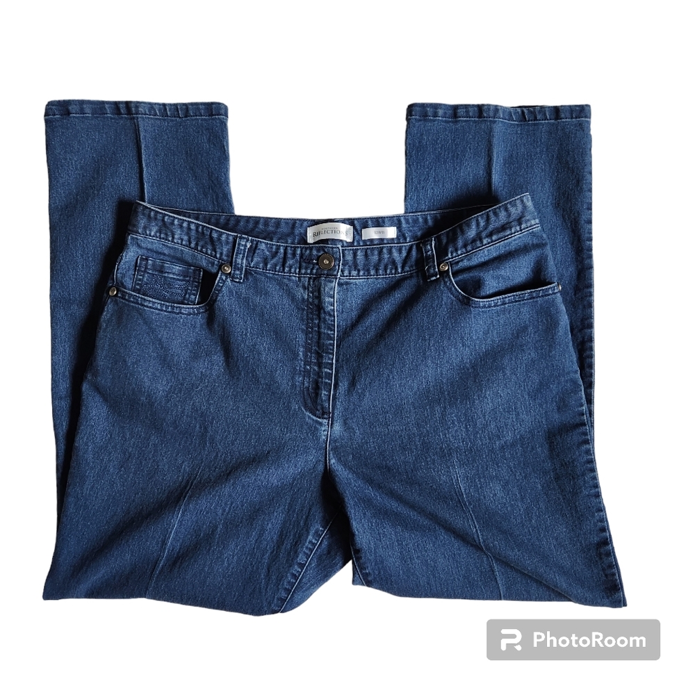 Northern Reflection Women's "Town" Blue Stretchy Jeans Embellished Pockets  12P
